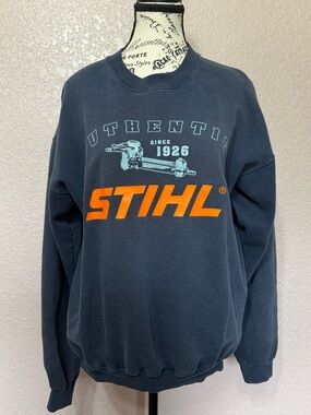 Stihl - Men's Navy Graphic Crewneck Sweatshirt